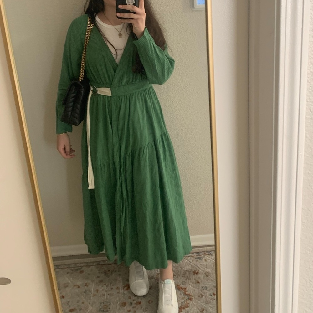 ASOS design wrap long sleeve maxi dress